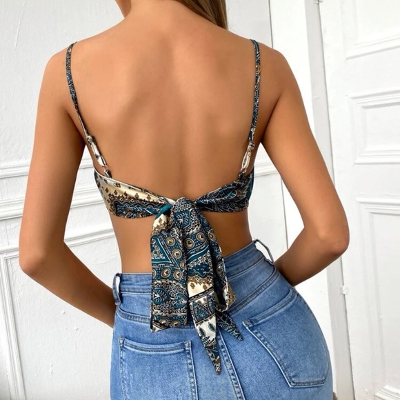 Scarf Print Bandana Top - Picture 2 of 5